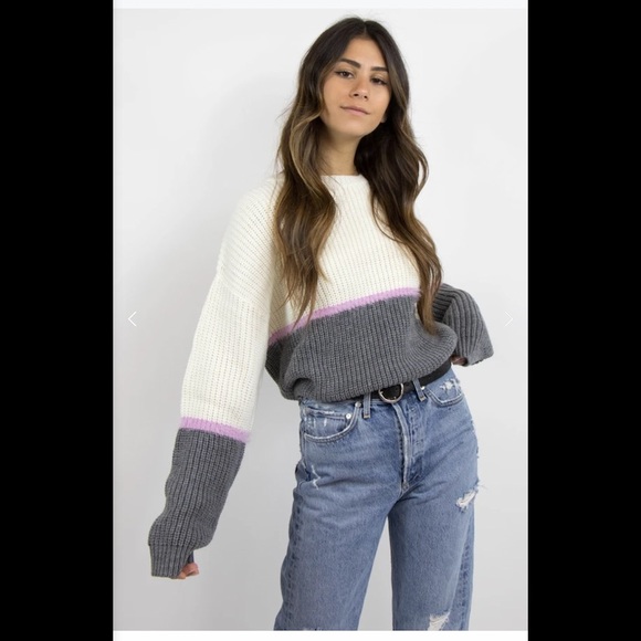 grey bandit Sweaters - Grey Bandit color block sweater